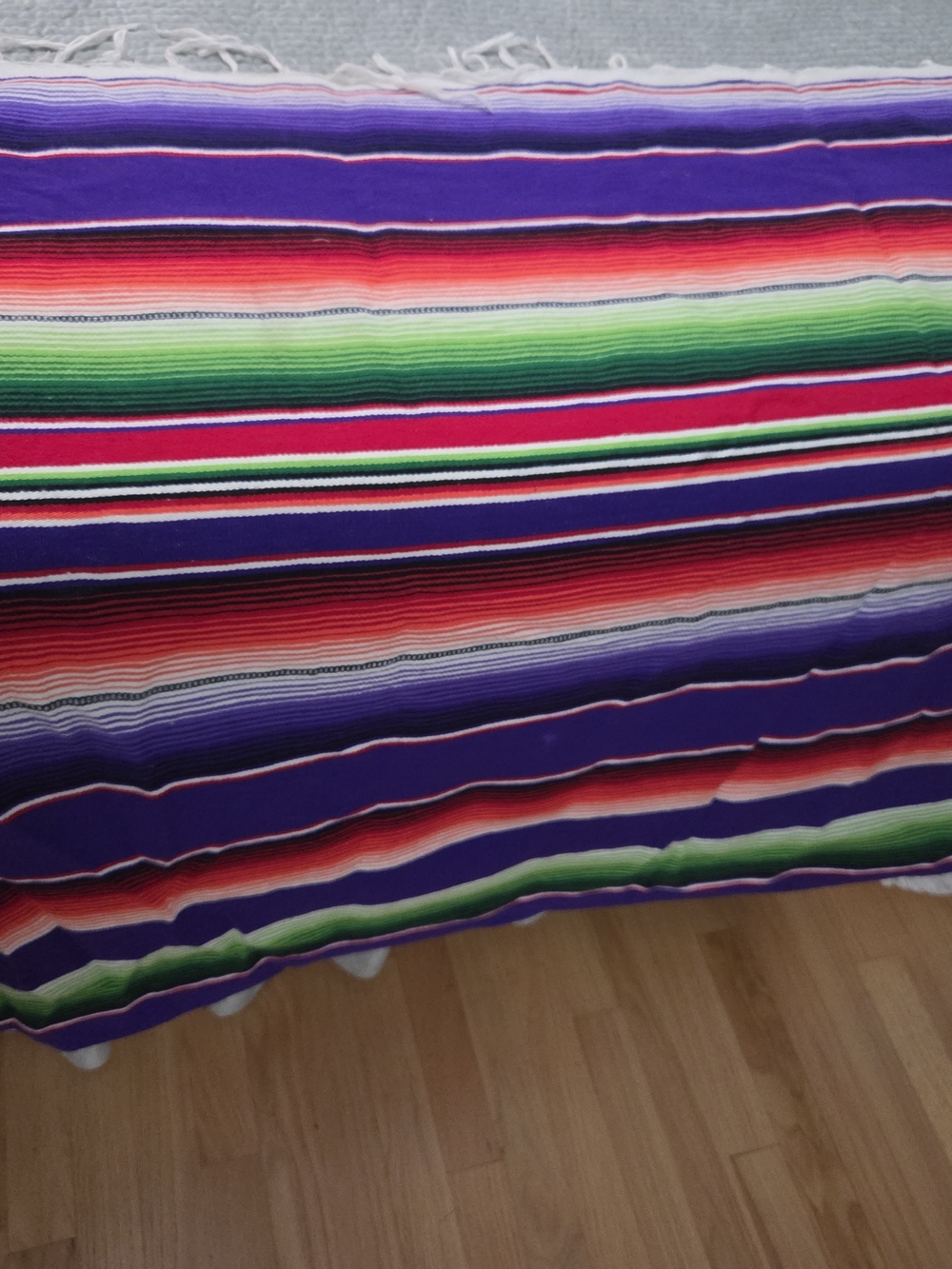 Traditional Mexican Serape - Vibrant Purple & Multicolor
